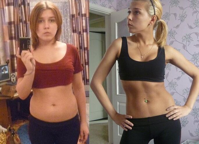 prima e dopo aver seguito una dieta priva di carboidrati
